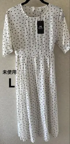 未使用　Millennial　generati ドット柄ワンピース　L