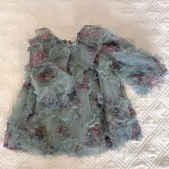 cottoli 花柄チュールワンピース 80