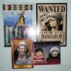 ONEPIECE ワンピース　ロー　ルフィ　ブロマイド　ステッカー　カード