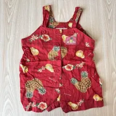 PUP EYE FINE 赤いロンパース 90サイズ　フルーツ柄　夏服　涼しげ