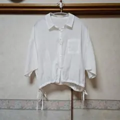 オフホワイト 半袖シャツ L　エスタコット　訳あり