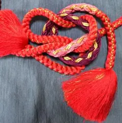 帯締め 振袖 成人式 紫 ゴールド 薄紫 濃いサーモンピンク