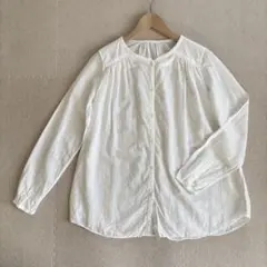 ジャーナルスタンダードレリューム　長袖ブラウス　春夏　レーヨン綿麻　白