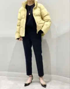 ◆ジーユー◆ ヒートパデットブルゾン イエロー