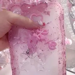 ビーズストラップ　リボン