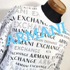 ec12 アルマーニ エクスチェンジ トレーナー 総柄 白×黒 メンズ3L相当
