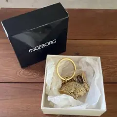 ☆INGEBORG☆ウサギモチーフ☆キーホルダー☆ゴールドカラー☆チャーム