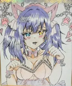 手描きイラスト 原画 オリジナル アナログ 一点物 - メルカリ