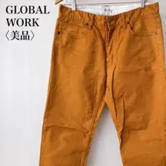 【美品】　グローバルワーク　メンズストレッチコットンチノパンツオレンジのサムネイル