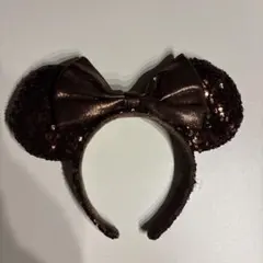 ディズニー　カチューシャ（ブラウンスパンコール）