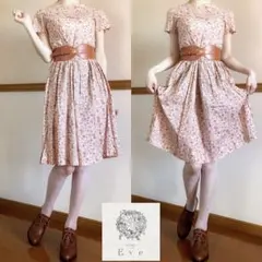 一点物ハンドメイド♡ リバティ タック フレア シャツ ワンピース 日本製 綿