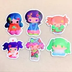 ② ステッカー フレークシール 可愛い 女の子 まとめ売り デコ 素材 セット