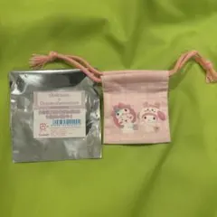 ちいかわ×サンリオキャラクターズ　コラボ記念　ミニ巾着（古本屋×マイメロディ）