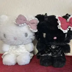 サンリオ ハローキティ キティ 天使 小悪魔 ぬいぐるみ 2個セット