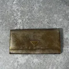 PRADA プラダ サフィアーノ 長財布 ゴールド 金具 ロゴ