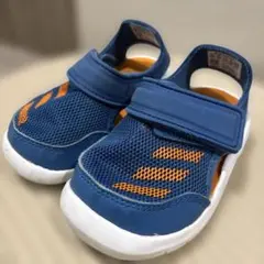 adidas アディダス　13cm 青 メッシュ ベビーサンダル サンダル