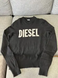 値下］DIESEL カシミヤ混セーター グレー/ブラック イタリア製 L