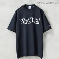 チャンピオン T1011 YALE大学 アメリカ製 ネイビー XL Tシャツ ③