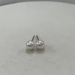 高島屋　あこや真珠ピアス　7ミリ　K14WG 高島屋 あこや真珠ピアス 7ミリ K14WG - メルカリ
