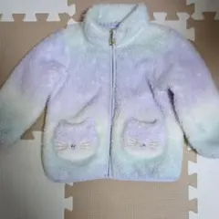 【anyFAM】パステル猫デザインフリースジャケット