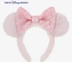 東京ディズニーリゾート ミニー　カチューシャ　もふもふ　ピンク　キラキラ