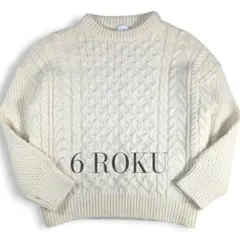 H BEAUTY&YOUTH クロシェット ニット ベスト 6(ROKU) - メルカリ