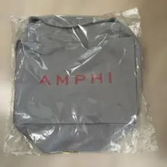 新品未開封⭐︎AMPHI キャンバススクエアポーチ グレーのサムネイル