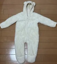 GAP くま　フリース　ロンパース　オフホワイト