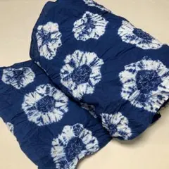 有松絞り浴衣　反物　淡い藍色