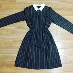 【美品】earth ストライプワンピース