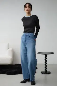 AZUL by moussy カーブデニム S ワイドデニム 美脚