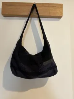 裂き織りショルダーバッグ ネイビー