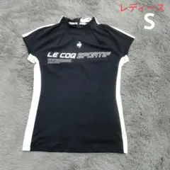 ルコック♡モックネック♡半袖*シャツ♡S ゴルフ スポーツ テニス