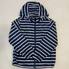 ストライプ柄フード付きジャケット