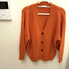 GU ニット❣️【M】春色♡カーディガン　オレンジ