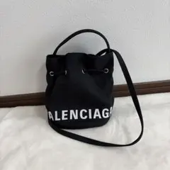 極美品】バレンシアガ 2way ホイール 巾着ショルダーバッグ キャンバス