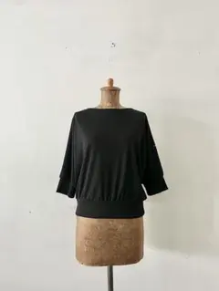 KHA:KI　ドルマンスリーブバスクシャツ　黒 サイズ1