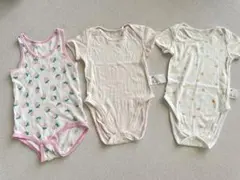 ユニクロ ベビー肌着 ロンパースタイプ3枚セット まとめ売り　70cm