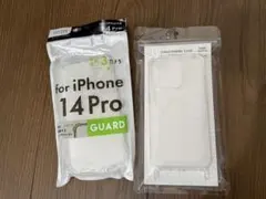 iPhone 14Pro ケース クリア 2個セット Wego 2つ穴&ダイソーのサムネイル
