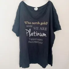 ポートアンドカンパニー Tシャツ Vネック ロゴ 3L 黒 綿 お出かけ