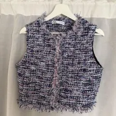 ZARA ツイード ベストのサムネイル