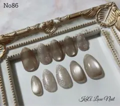 No86オーダー可能＊マグネット　パールフラワー　オフィス　ジェルネイルチップ