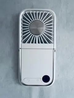 【美品】冷却プレート付き折りたたみハンディファン　オシャモバファン