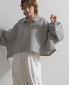 裏起毛ハーフジップポロスウェット プルオーバー　ways will じま