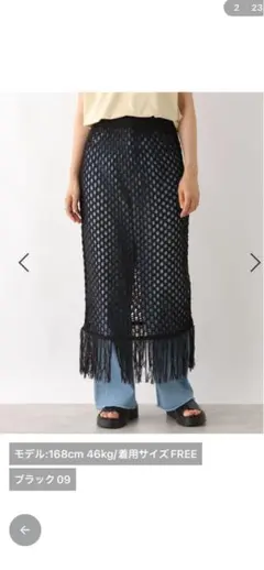 5ゲージフリンジメッシュスカート　レプシィム