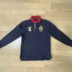 TOMMY HILFIGER ラガーシャツ 長袖 ネイビー