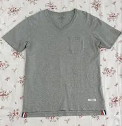 即発送 SLICK VネックTシャツ オーバーサイズTシャツ 綿100 グレーのサムネイル