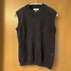 BEAUTY&YOUTH リネンハイネックニット ダークネイビー