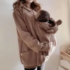 即購入OK❣️2way抱っこ紐パーカー くま耳