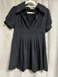 【美品】LIP SERVICE ブラック半袖ポロトップス